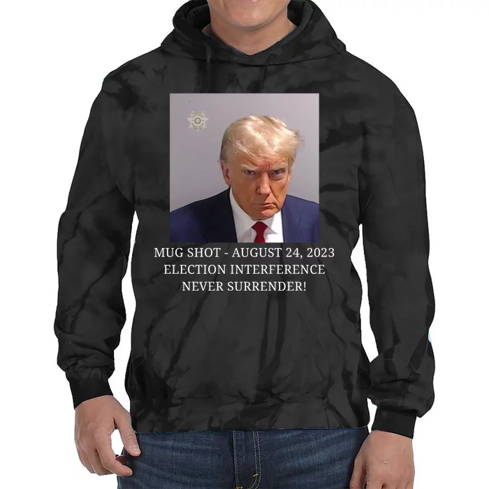 Trump Mug Shot Donald J Trump Mugshot Tie Dye Hoodie