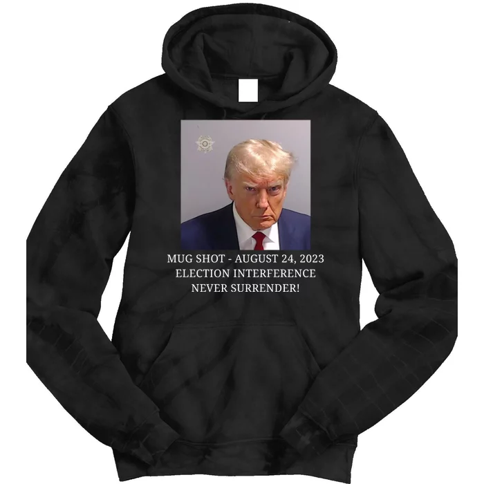 Trump Mug Shot Donald J Trump Mugshot Tie Dye Hoodie