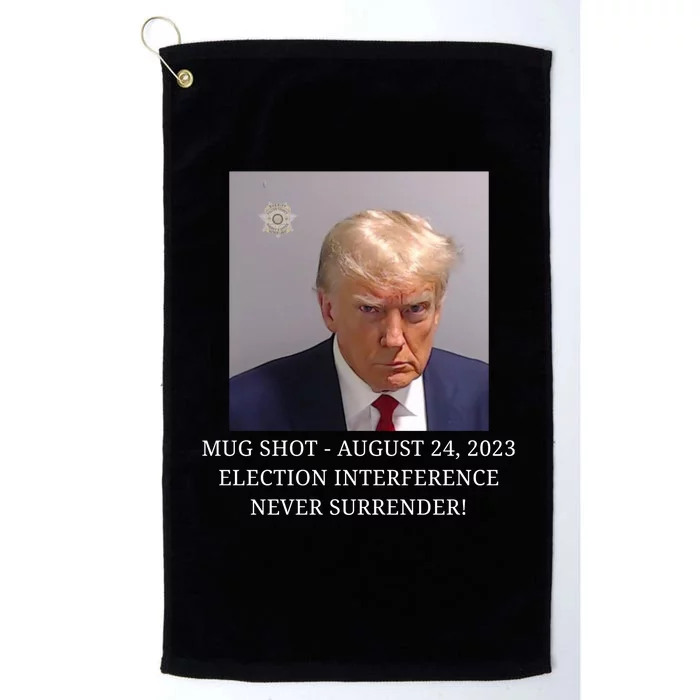 Trump Mug Shot Donald J Trump Mugshot Platinum Collection Golf Towel