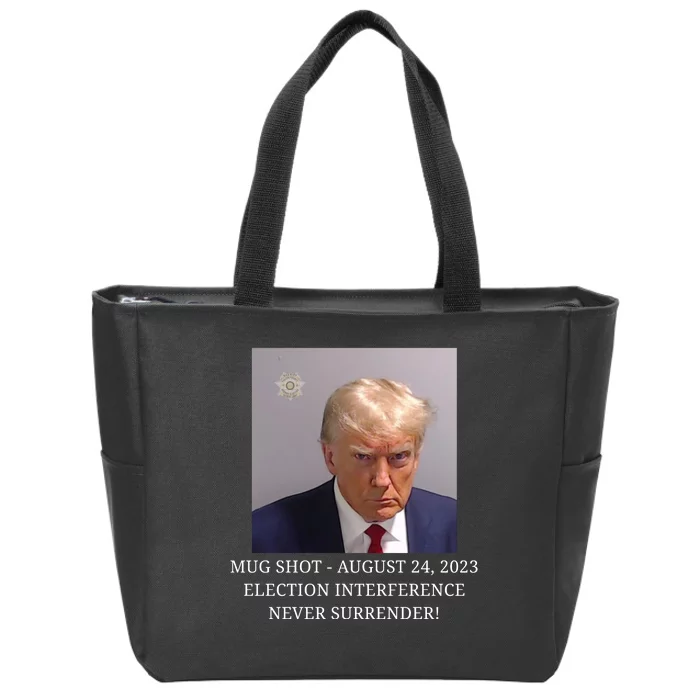 Trump Mug Shot Donald J Trump Mugshot Zip Tote Bag