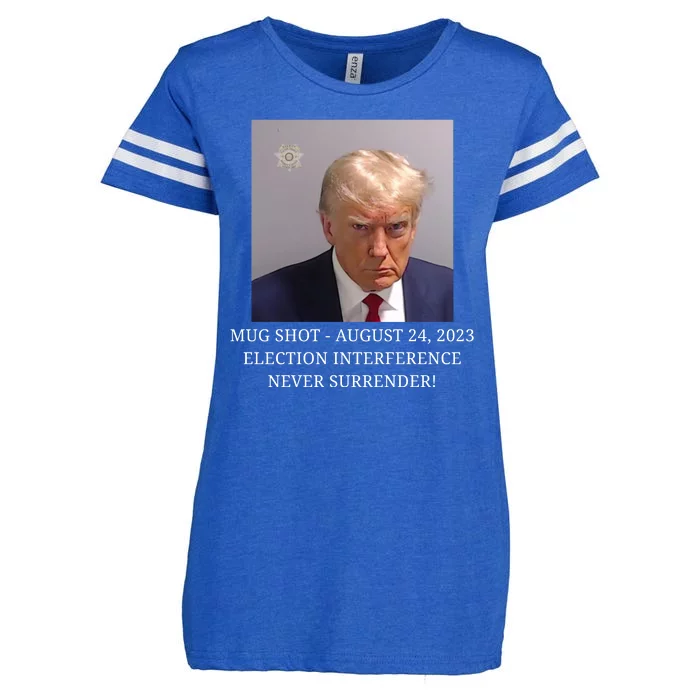 Trump Mug Shot Donald J Trump Mugshot Enza Ladies Jersey Football T-Shirt