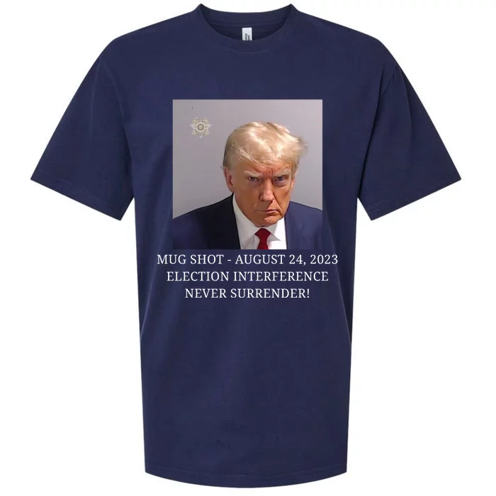 Trump Mug Shot Donald J Trump Mugshot Sueded Cloud Jersey T-Shirt