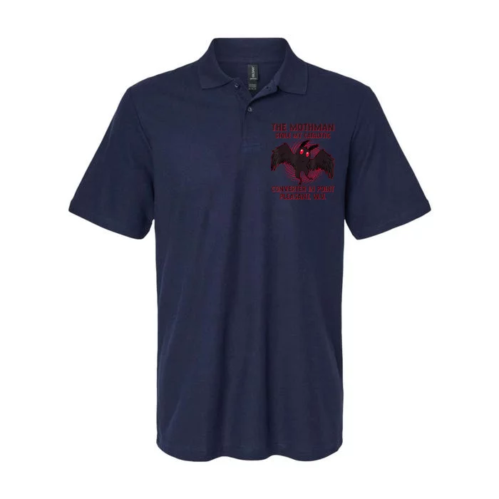 The Mothman Stole My Catalytic Converter In Point Softstyle Adult Sport Polo