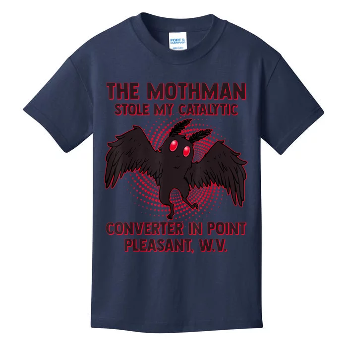 The Mothman Stole My Catalytic Converter In Point Kids T-Shirt