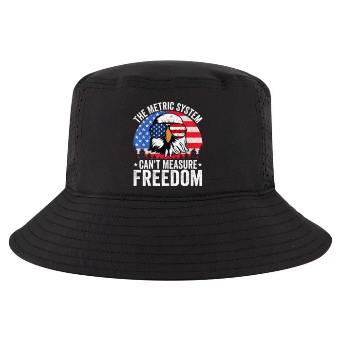 The Metric System CanT Measure Freedom Eagle 4th Of July Cool Comfort Performance Bucket Hat