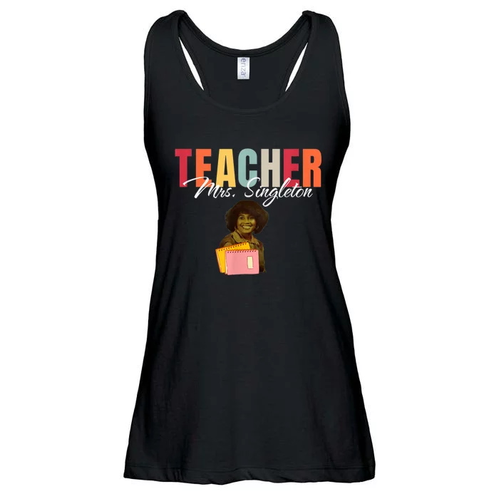 Teacher Mrs. Singleton Loving Mom And Mentor Ladies Essential Flowy Tank