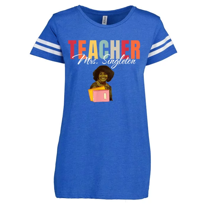 Teacher Mrs. Singleton Loving Mom And Mentor Enza Ladies Jersey Football T-Shirt