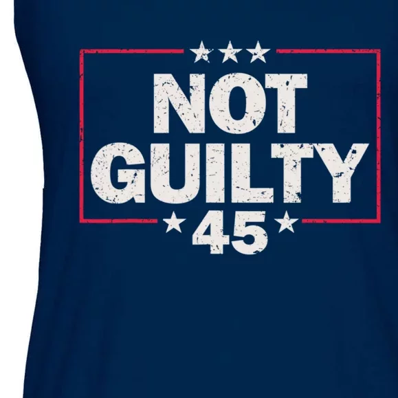 Trump Mug Shot, Trump Not Guilty Pro Trump Supporter Ladies Essential Flowy Tank