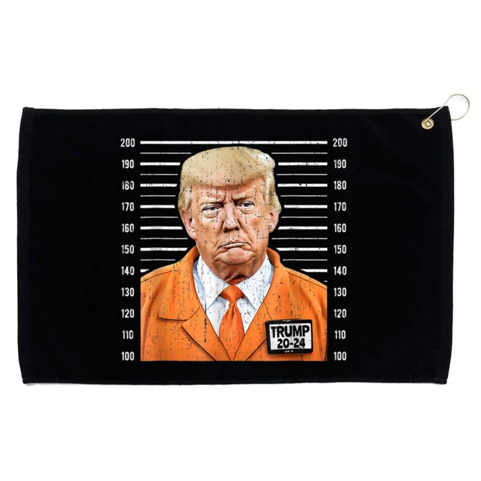 Trump Mugshot 2024 President Legend Trump never surrender Grommeted Golf Towel