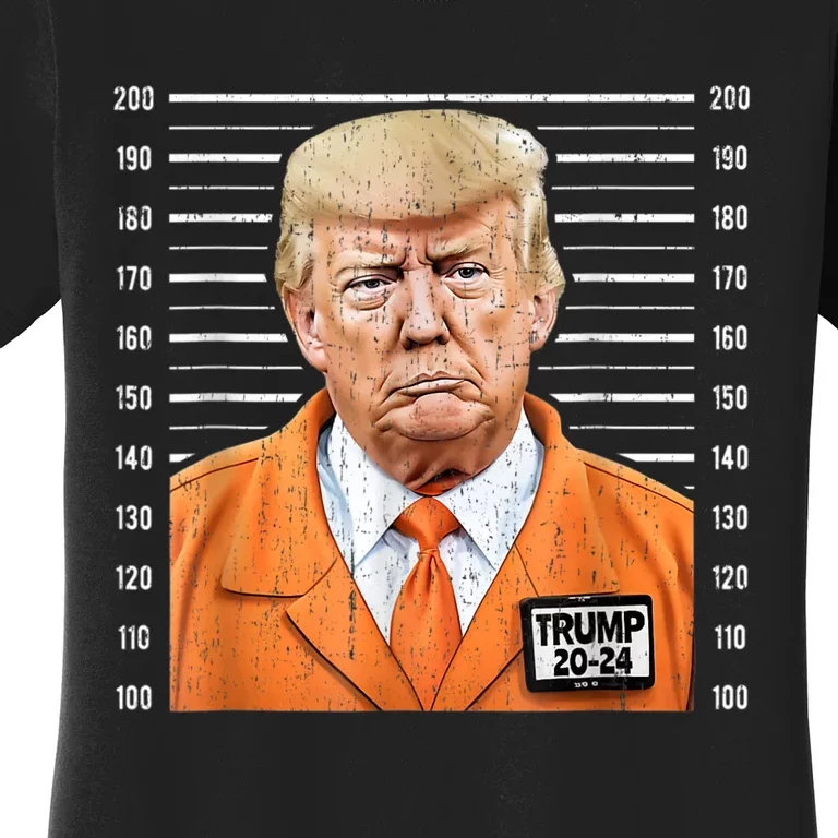 Trump Mugshot 2024 President Legend Trump never surrender Women's T-Shirt