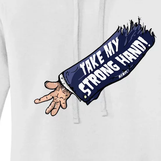 Take My Strong Hand Rebel Women's Pullover Hoodie