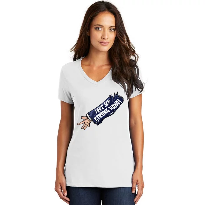 Take My Strong Hand Rebel Women's V-Neck T-Shirt