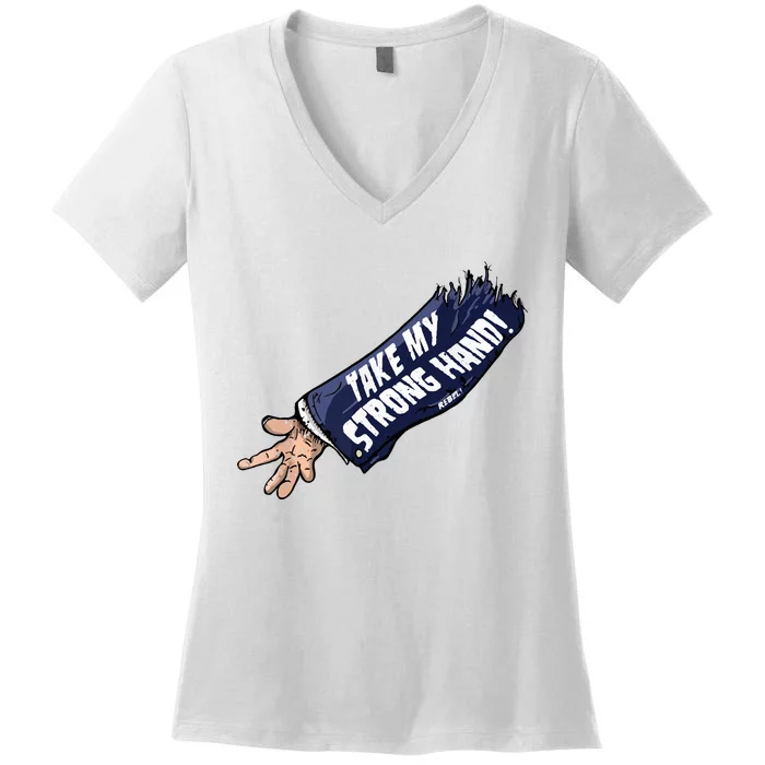 Take My Strong Hand Rebel Women's V-Neck T-Shirt