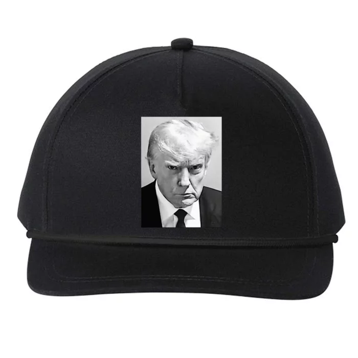 Trump Mug Shot Donald Trump Mug Shot Snapback Five-Panel Rope Hat