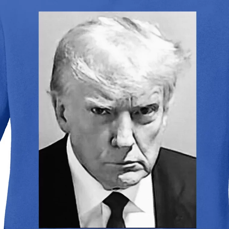 Trump Mug Shot Donald Trump Mug Shot Ladies Long Sleeve Shirt