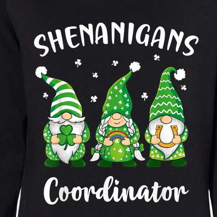 Teacher Mom St Patricks Day Shenanigans Coordinator Gnome Womens California Wash Sweatshirt