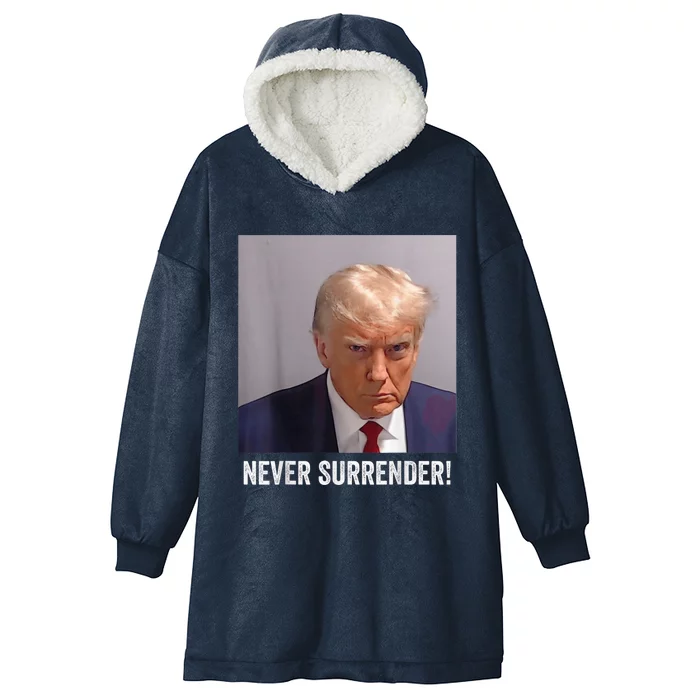 Trump Mug Shot Hooded Wearable Blanket