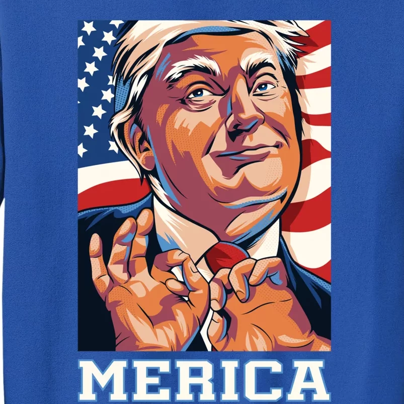 Trump Merica Sarcastic Funny Poster Art Gift Tall Sweatshirt