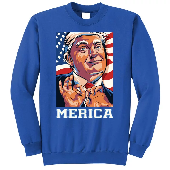 Trump Merica Sarcastic Funny Poster Art Gift Tall Sweatshirt