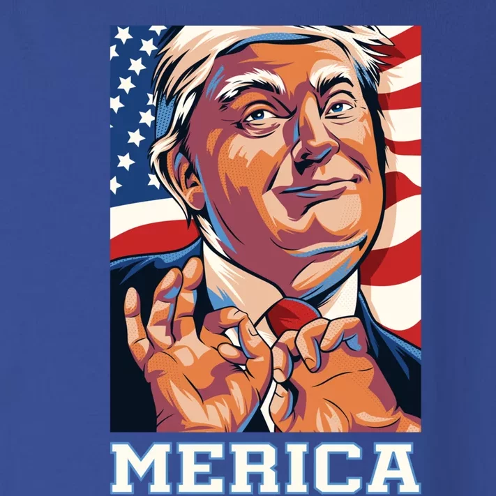 Trump Merica Sarcastic Funny Poster Art Gift Toddler Long Sleeve Shirt