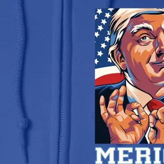 Trump Merica Sarcastic Funny Poster Art Gift Full Zip Hoodie