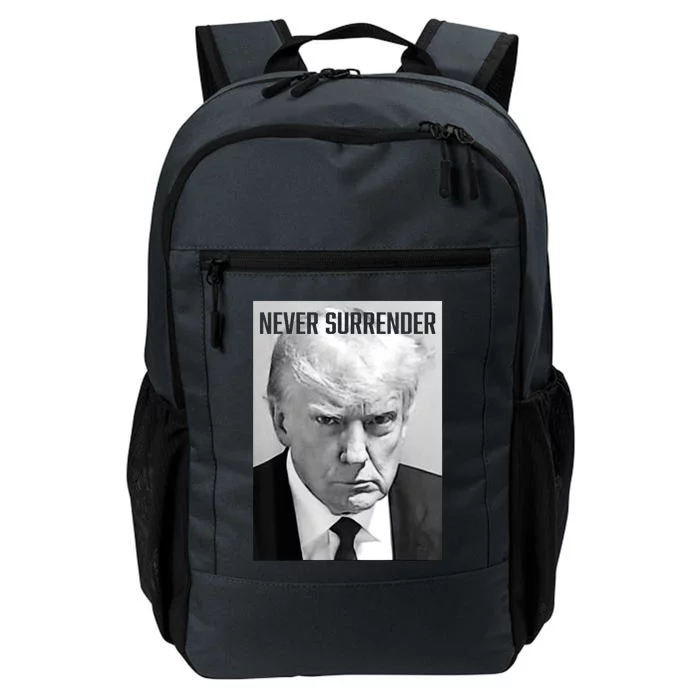 Trump Mug Shot Donald Trump Mug Shot Never Surrender Pro Trump Daily Commute Backpack