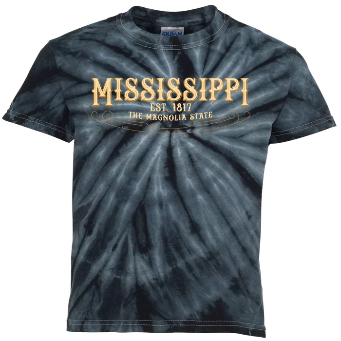 The Magnolia State Mississippi Kids Tie-Dye T-Shirt