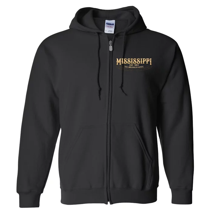 The Magnolia State Mississippi Full Zip Hoodie