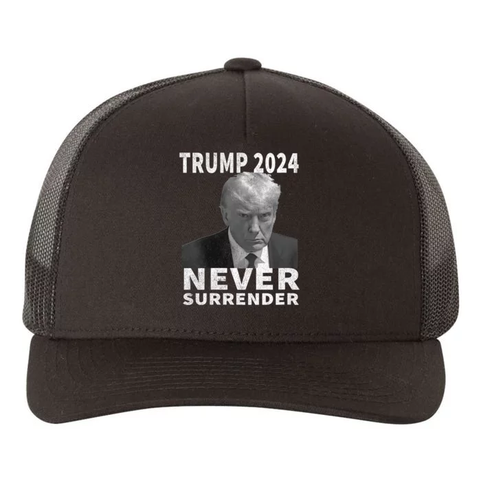 Trump Mug Shot Never Surrender Trump 2024 Pro Trump Vintage Yupoong Adult 5-Panel Trucker Hat