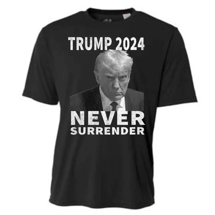 Trump Mug Shot Never Surrender Trump 2024 Pro Trump Vintage Cooling Performance Crew T-Shirt