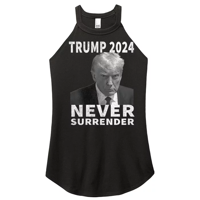 Trump Mug Shot Never Surrender Trump 2024 Pro Trump Vintage Women’s Perfect Tri Rocker Tank