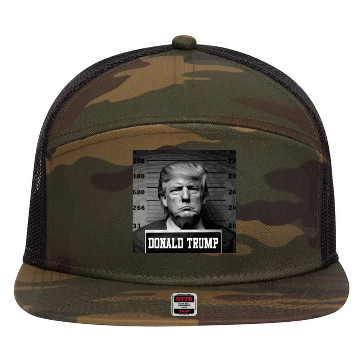 Trump Mug Shot President 7 Panel Mesh Trucker Snapback Hat