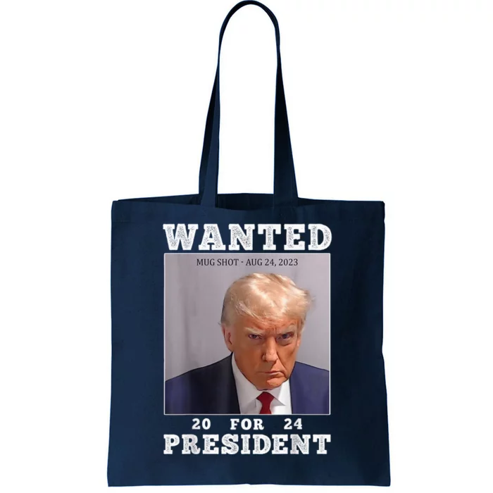 Trump Mug Shot - Donald Trump Mug Shot - Never Surrender Tote Bag