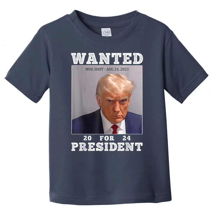 Trump Mug Shot - Donald Trump Mug Shot - Never Surrender Toddler T-Shirt