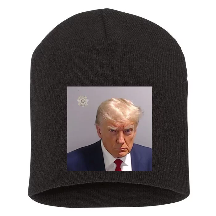 Trump Mug Shot Trump Jail Trump Arrested Short Acrylic Beanie