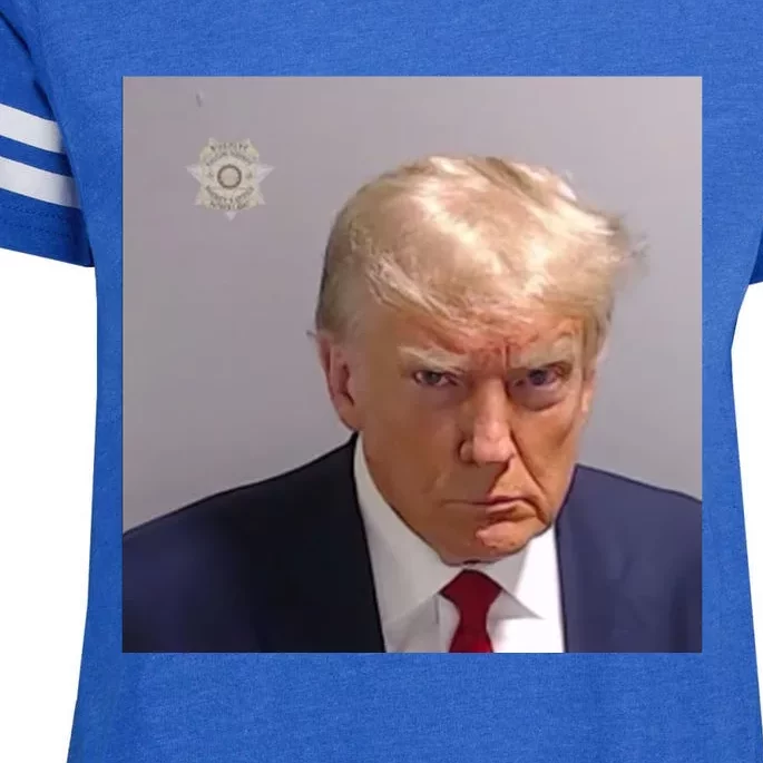 Trump Mug Shot Trump Jail Trump Arrested Enza Ladies Jersey Football T-Shirt