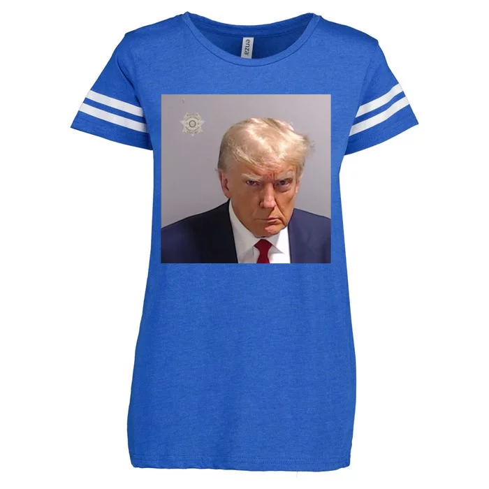 Trump Mug Shot Trump Jail Trump Arrested Enza Ladies Jersey Football T-Shirt