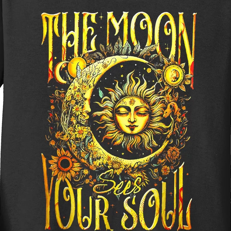 The Moon Sees Your Soul The Moon Sees Your Soul Kids Long Sleeve Shirt