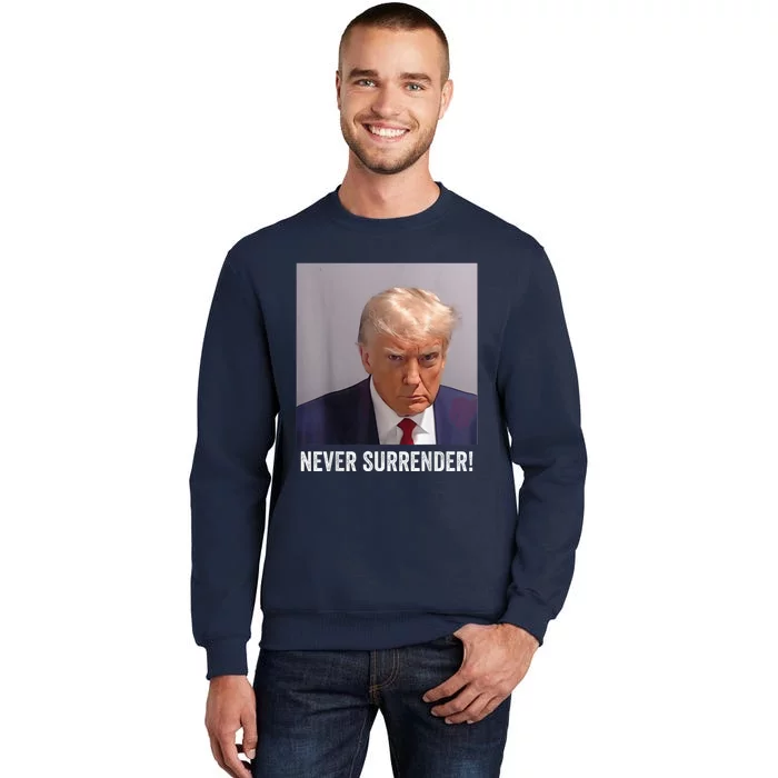 Trump Mug Shot Tall Sweatshirt