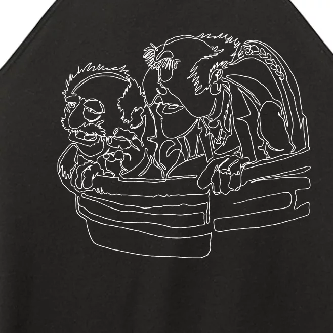 The Muppets Statler And Waldorf Heckling Outline Women’s Perfect Tri Rocker Tank