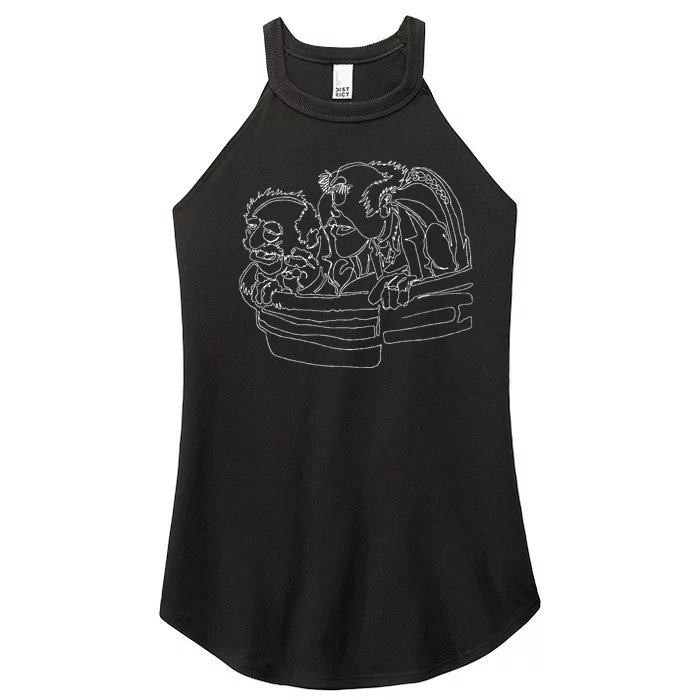 The Muppets Statler And Waldorf Heckling Outline Women’s Perfect Tri Rocker Tank