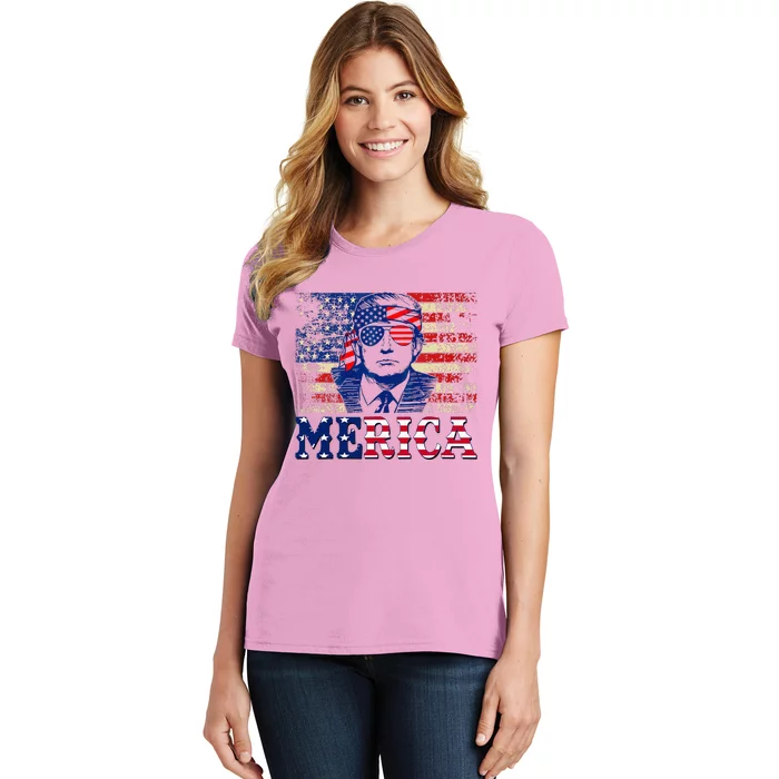 Trump Merica Shirts Fourth 4th Of July Trump Women's T-Shirt