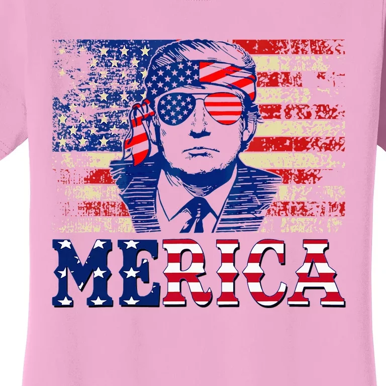 Trump Merica Shirts Fourth 4th Of July Trump Women's T-Shirt