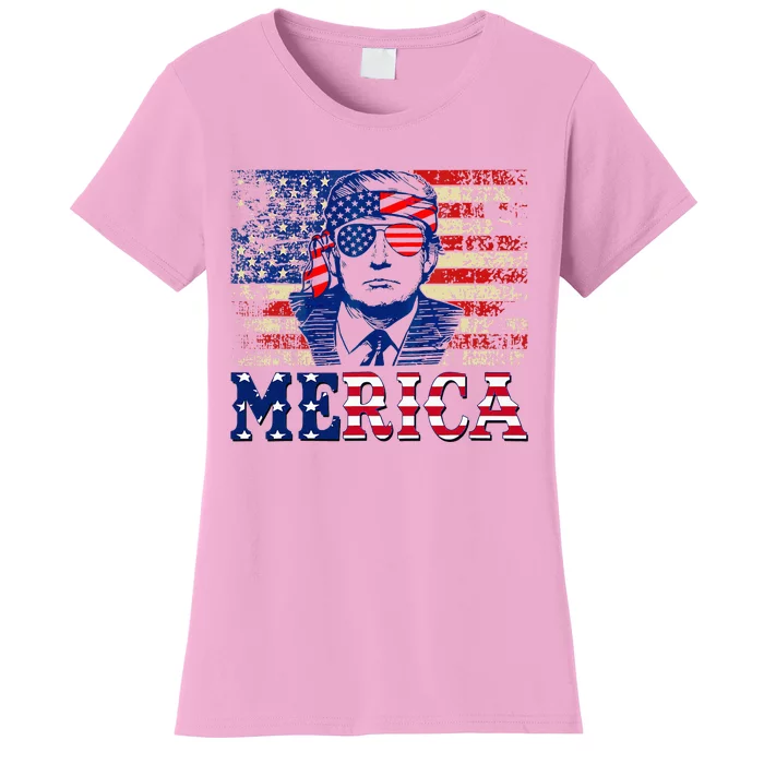 Trump Merica Shirts Fourth 4th Of July Trump Women's T-Shirt