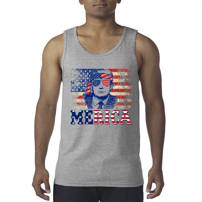 Trump Merica Shirts Fourth 4th Of July Trump Tank Top