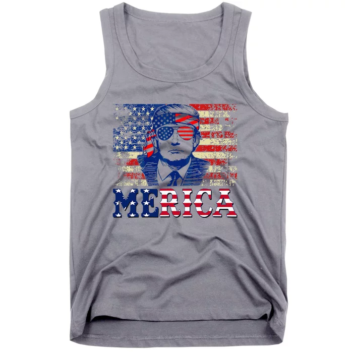 Trump Merica Shirts Fourth 4th Of July Trump Tank Top