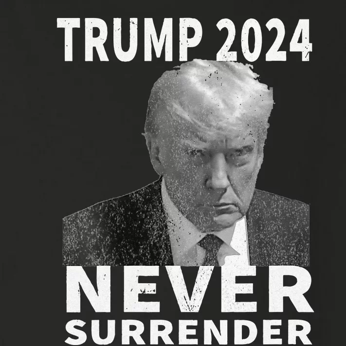 Trump Mug Shot Never Surrender Trump 2024 Pro Trump Toddler Long Sleeve Shirt