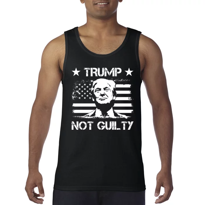 Trump Mug Shot, Trump Not Guilty Pro Trump Supporter Tank Top