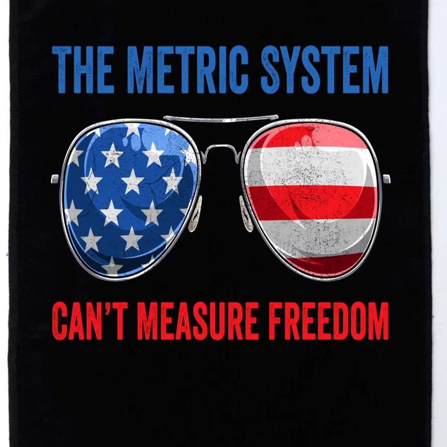 The Metric System Can’t Measure Freedom 4th Of July Platinum Collection Golf Towel