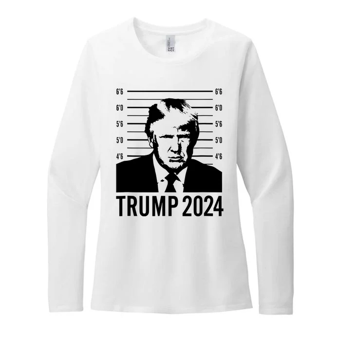 Trump Mug Shot 2024 President Womens CVC Long Sleeve Shirt